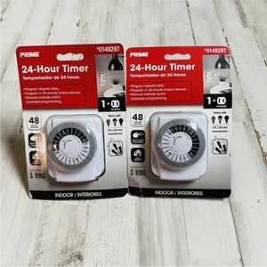 Set of TWO 24 Hour Plug In Timers